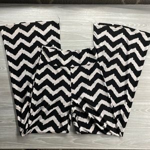 Black and white Chevron palazzo pants